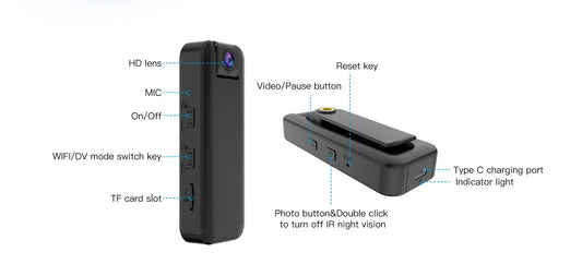 Time Armor Security Body Camera buttons layout