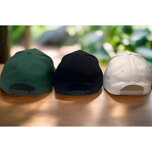 Back of Time Armor Hats (green, black, and white)