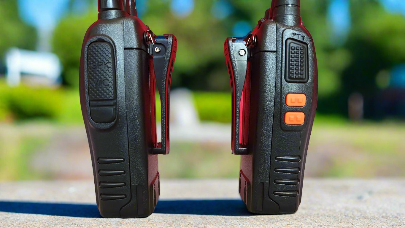 Time Armor walkie talkies side view